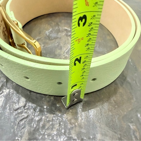 B-Low The Belt Mint Green Leather Belt Gold Hardware Small